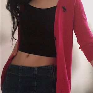 Hot Pink Abercrombie & Fitch Cardigan